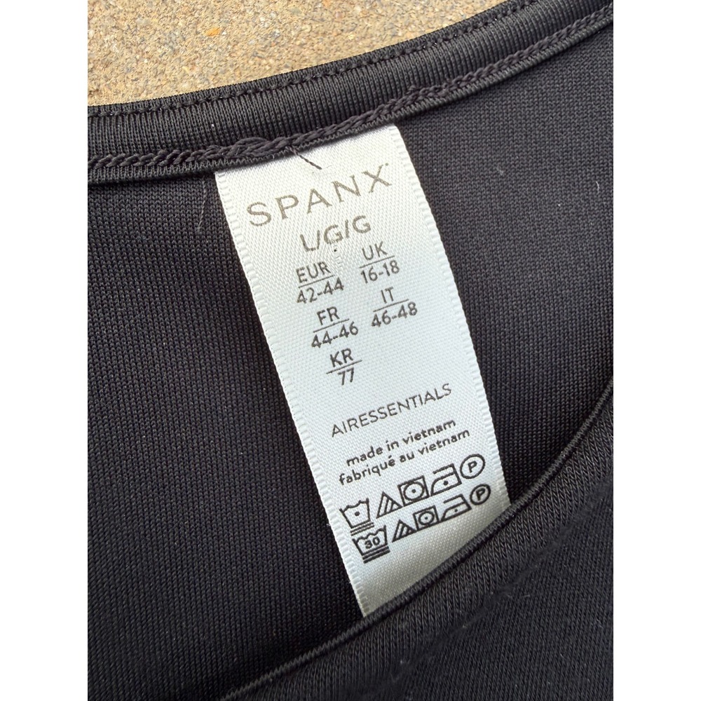 Spanx AirEssentials Sleeveless Jumpsuit Very Black Wide Leg Large 31" inseam - Picture 7 of 8